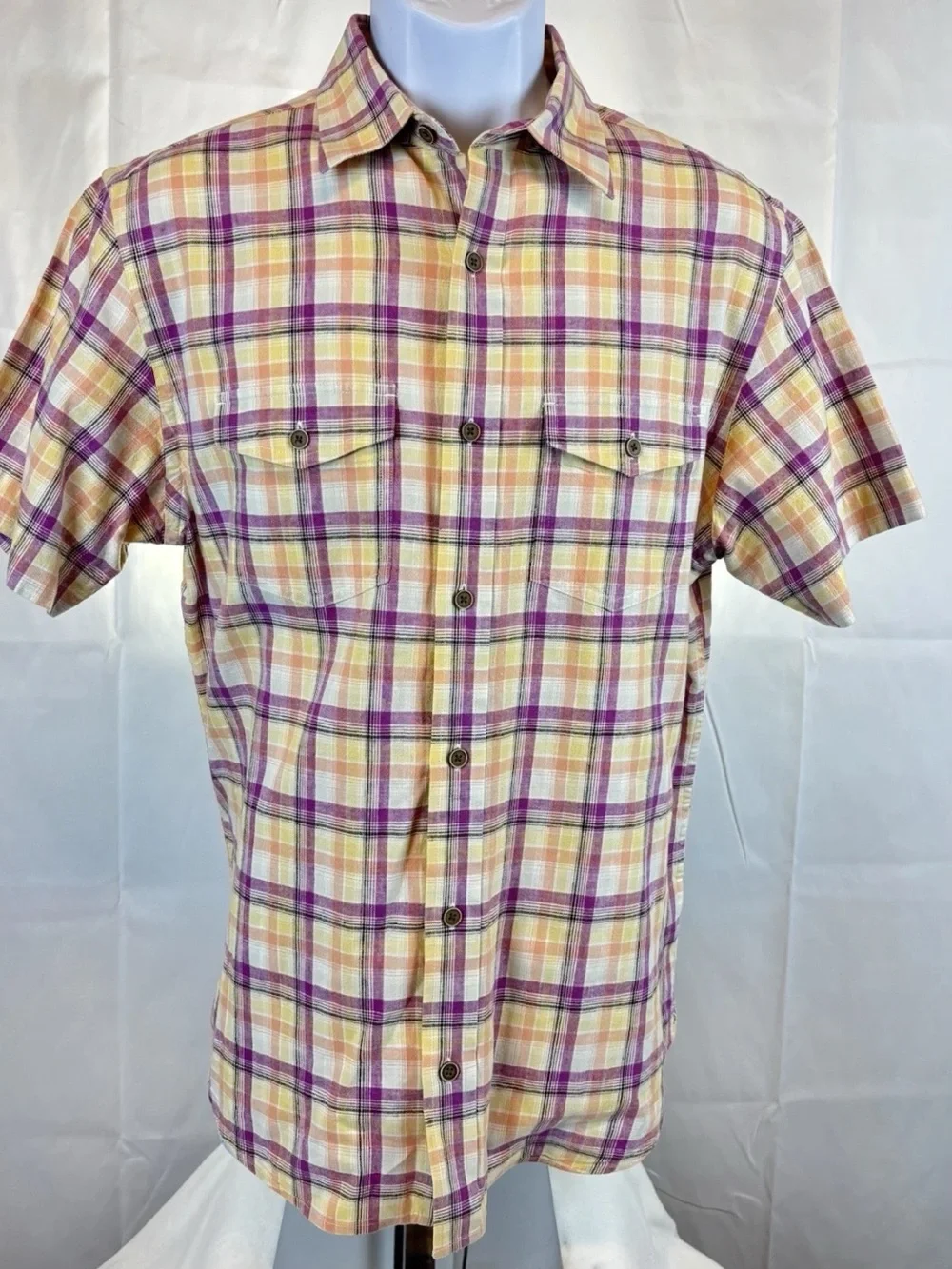 Men's Banana Republic Regular Fit Short Sleeve Linen Shirt Size M